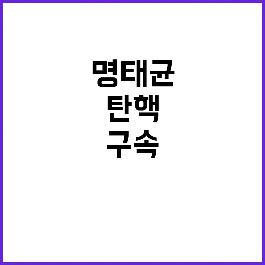 명태균 구속? 한 …