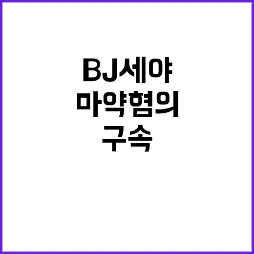 마약 혐의 BJ 세야 구속 충격 빠진 팬들!