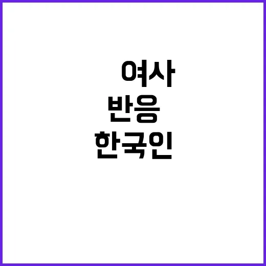 金여사 한국인 반응…