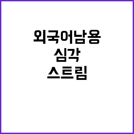 스트림 4IR 무슨…