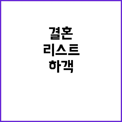 결혼 하객 리스트 공개...누가 왔을까? 궁금!