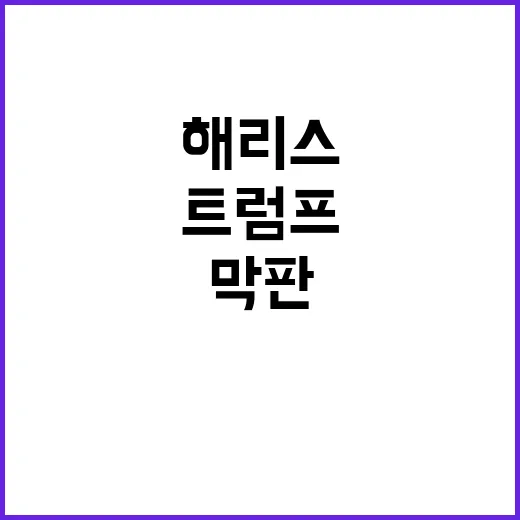 막판 스퍼트 트럼프…