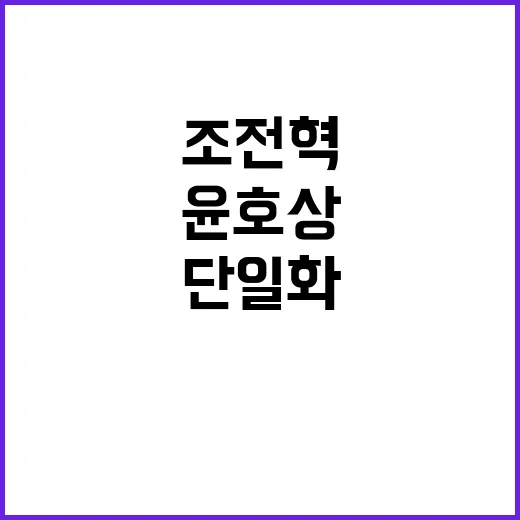 진보 단일화 조전혁…