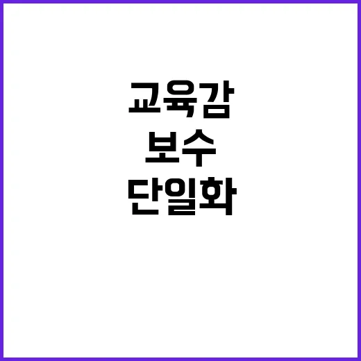 교육감 단일화 보수…