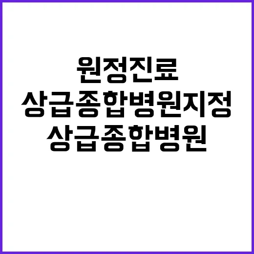 상급종합병원 지정 …