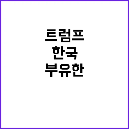 부유한 한국 트럼프…