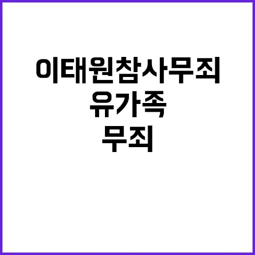 이태원 참사 무죄 유가족 납득 못 하는 이유?