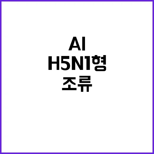 H5N1형 조류 AI 국내서 확인된 충격 소식!