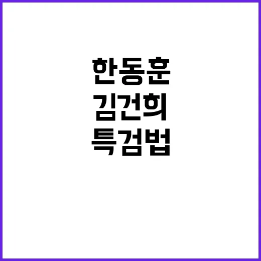 김건희 특검법 한동…