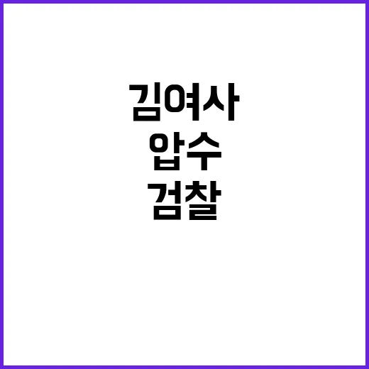 검찰 김 여사 핸드…