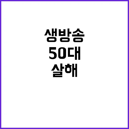 살해 사건…50대 유튜버 생방송 중 최악 행동!