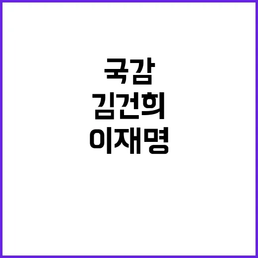 국감 김건희와 이재…