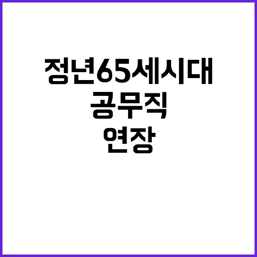 정년 65세 시대 …