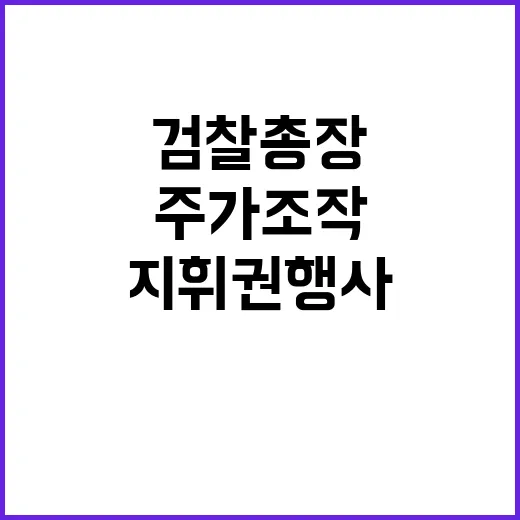 검찰총장 주가조작 …