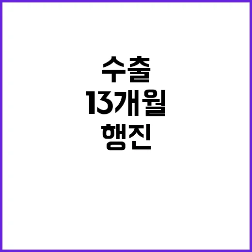 수출 감소 13개월 플러스 행진 위기 경고!