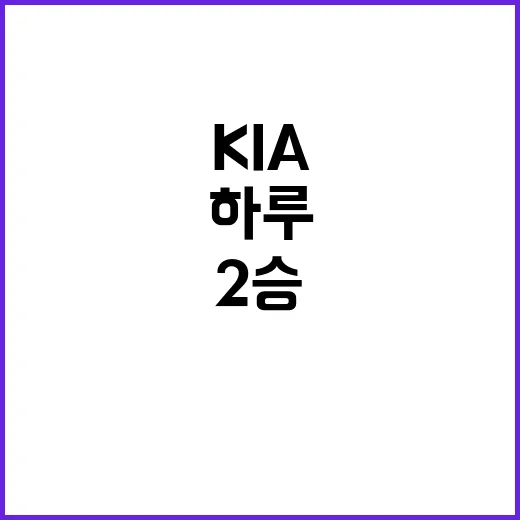 호랑이 타선 KIA 하루 2승 신기록 달성!