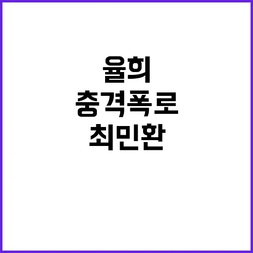 돈 율희의 충격 폭로와 최민환의 반응!