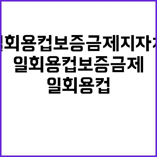 일회용컵 보증금제 …