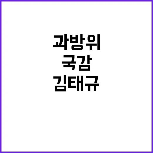 국감 파행 김태규의…