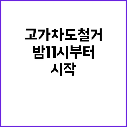 고가차도 철거 서울 밤 11시부터 시작된다!