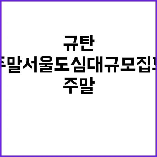 민영화 규탄 주말 서울 도심 대규모 집회!