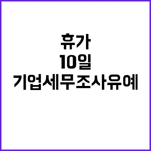 유사산 휴가 10일…