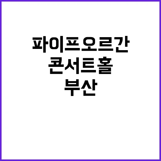 부산콘서트홀 파이프…