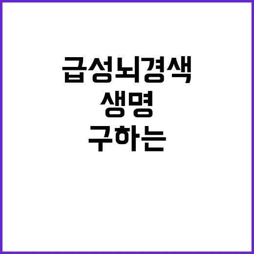 급성 뇌경색 인식 …