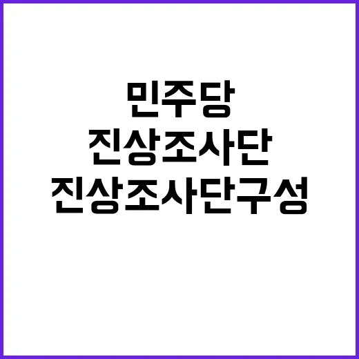 민주당 진상조사단 …