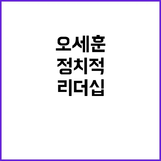 정치적 리더십 부재…