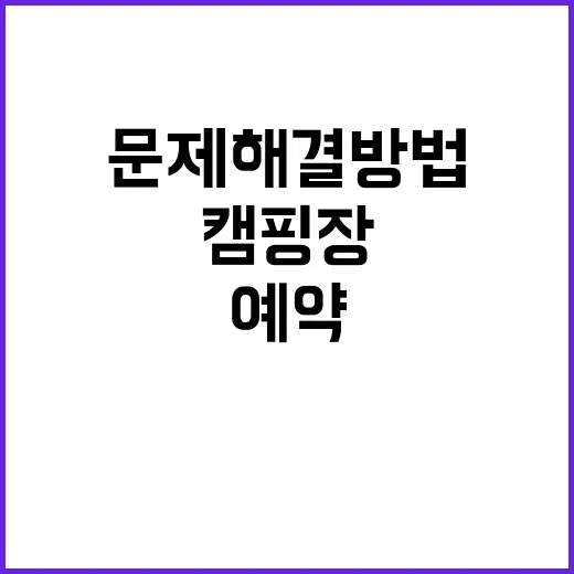 “캠핑장 사진 예약…