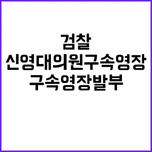 검찰 신영대 의원 구속영장 발부 요청 이유는?