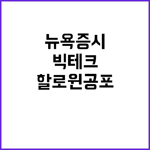 할로윈 공포 뉴욕증시 급락 빅테크 충격!