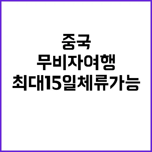 무비자 여행 중국 …