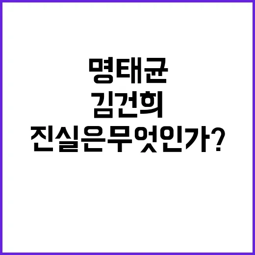 명태균 김건희 모친…