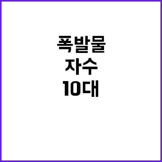 폭발물 소동 10대…