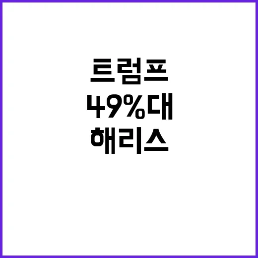 해리스 49% 대 트럼프 46%… 대선 투표 열기!