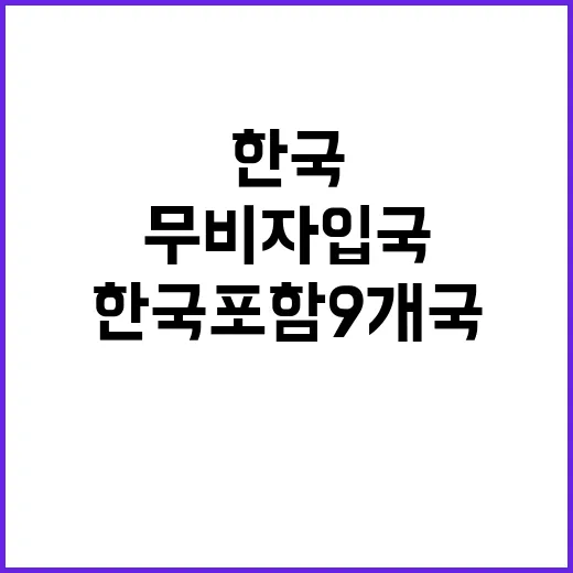 무비자 입국 한국 …