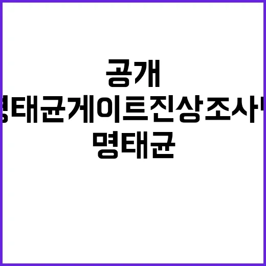 명태균 게이트 진상조사단 명단 공개 및 회의 일정!