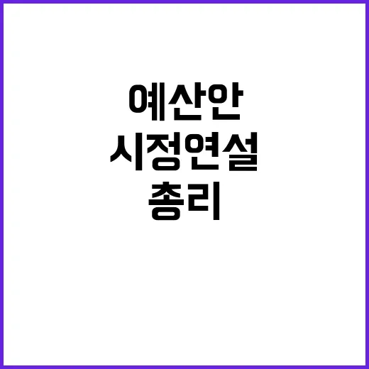 예산안 한덕수 국무총리의 시정연설 비결 공개!