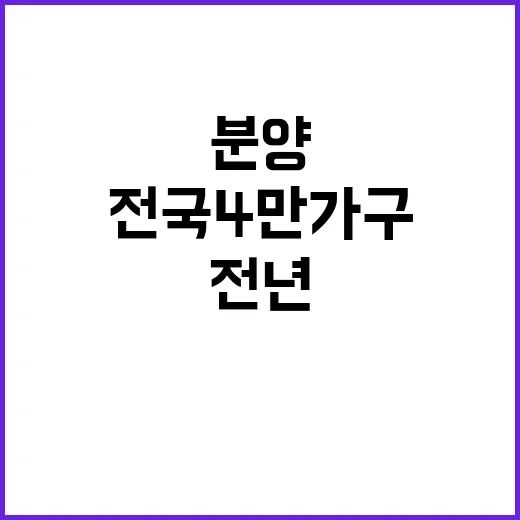 전국 4만 가구 분…