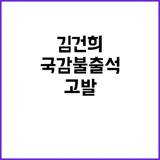 국감 불출석 김건희…