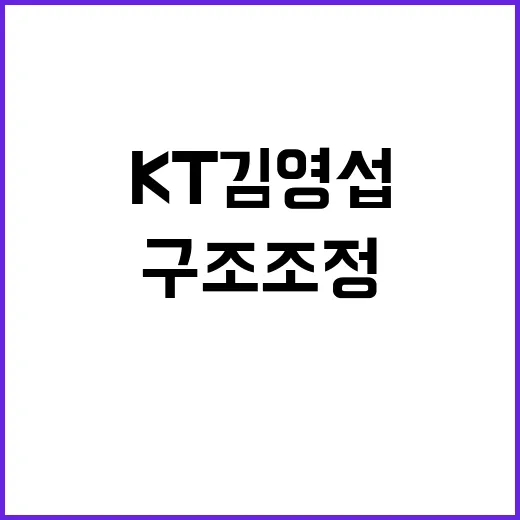 구조조정 KT 김영섭 50대 인력 정년 문제