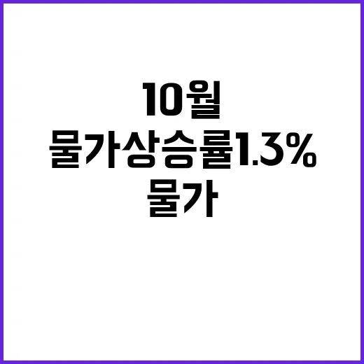 김장물가 불안…10월 물가상승률 1.3%의 의미