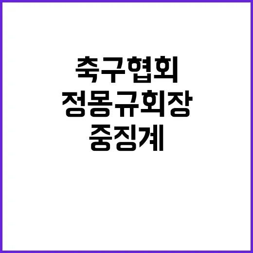 정몽규 회장 중징계…