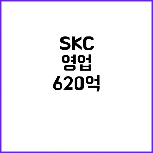 SKC 영업손실 620억 내년 실적 반등 기대!