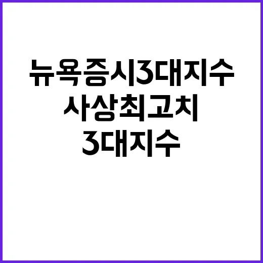 사상 최고치 뉴욕증…