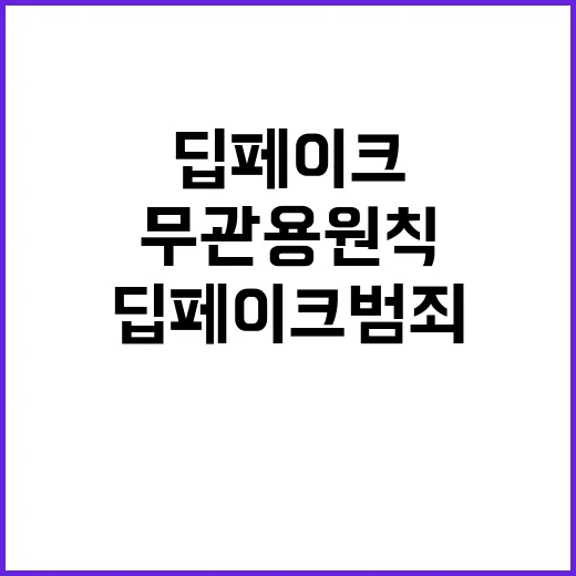 딥페이크 범죄 무관용 원칙이 필요하다!