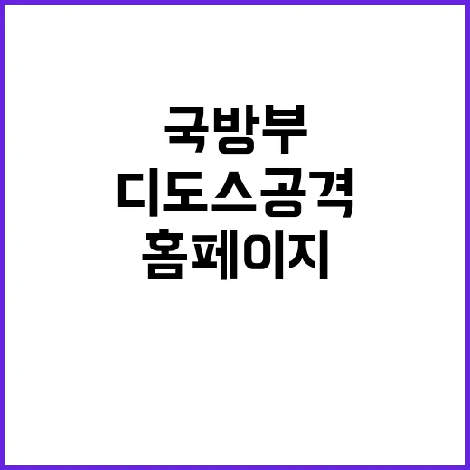 디도스 공격 국방부…