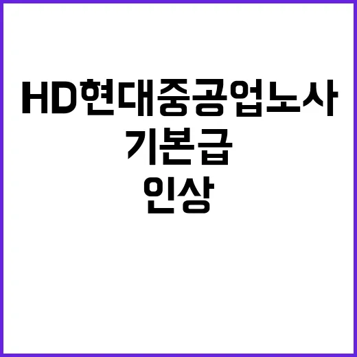 기본급 인상 HD현…